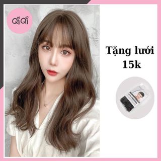 Tóc Giả Nguyên Đầu Lửng Xoăn Dợn Phong Cách Hàn Quốc ,, top1wow_083992