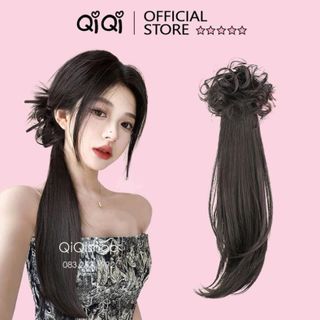 Tóc Giả Đuôi Ngựa Thẳng Kèm Búi Xoăn Truyền Thống Trung Hoa  ,, top1wow_083992