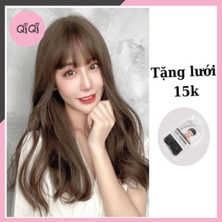 Tóc Giả Nguyên Đầu Lửng Xoăn Dợn Phong Cách Hàn Quốc ,, top1wow_083992