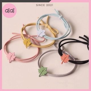 (1k) Dây chun buộc tóc hình LÁ - quà tặng cho khách hàng  ,, top1wow_083992