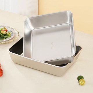 HỘP ĐỰNG THỨC ĂN BẰNG INOX 304 CỠ LỚN CÓ LẮP ĐẬY. KHAY INOX 304 ĐỰNG THỰC PHẨM CAO CẤP CHỐNG RỈ SIZE TO