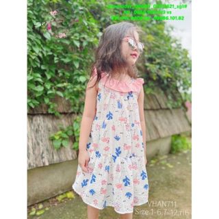 Hàng sỉ HN Váy đũi tơ bèo nhún cổ cho bé gái, size 1-12, top1oder_00004_07071620_sg1 giá sỉ