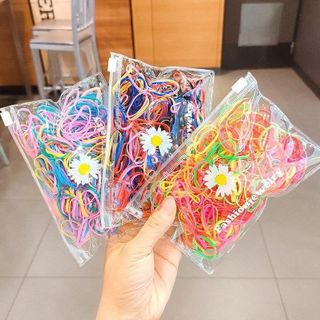 Túi 500 Dây Chun Cột Tóc Đơn Giản Nhiều Màu Sắc Dễ Thương Cho Bé Gái  ,, top1wow_083992