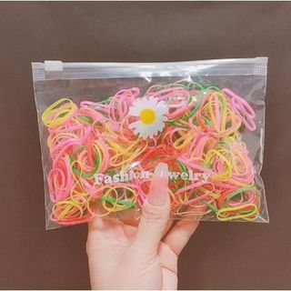 Túi 500 Dây Chun Cột Tóc Đơn Giản Nhiều Màu Sắc Dễ Thương Cho Bé Gái  ,, top1wow_083992