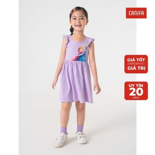 Váy liền bé gái CANIFA chất liệu cotton, cổ tròn tay cánh tiên, dáng xoè 1DS23S009 ,sỉ liên hệ Top1Kids giá sỉ