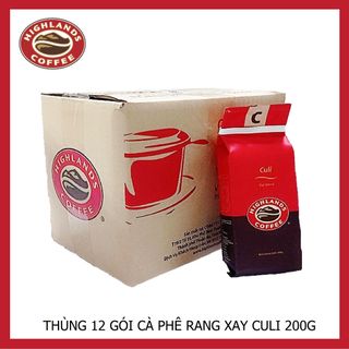 Thùng 12 gói Cà phê rang xay Culi Highlands Coffee 200g giá sỉ