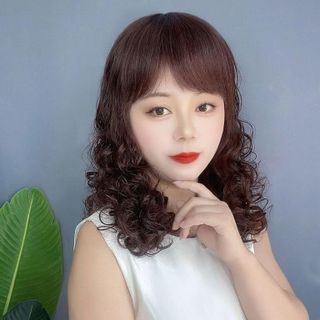 Tóc Giả Nữ Trung Niên Nguyên Đầu Cao Cấp Xoăn Hippie Dài Ngang Lưng ,TN08 , top1wow_083992