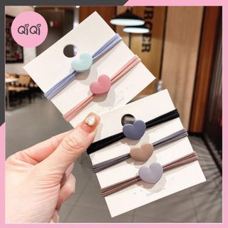 (1k) Dây chun buộc tóc Hình Tim dễ thương sỉ 1k , top1wow_083992