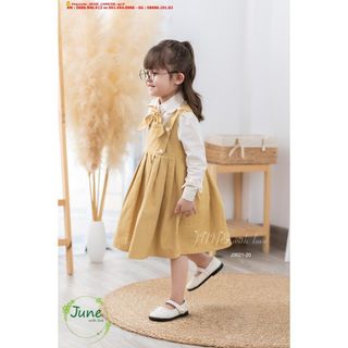 ☘️Hàng sỉ HN☘️ Set váy bé gái, áo cotton thô,váy kaki mềm, size 1t-10t, top1oder_00269_13490208_sg1 giá sỉ