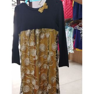 Váy tay dài bé gái, chất cotton phối ren, dáng xuông, made in Việt Nam, 2DGV9_10031608_sg2_le