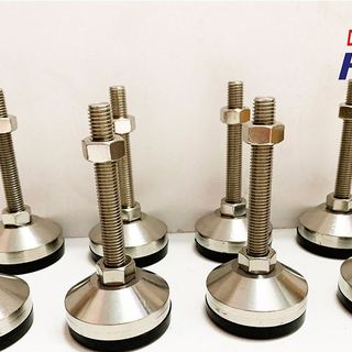 CHÂN TĂNG CHỈNH ĐẾ INOX,CAO SU D60M12xL120(mm)