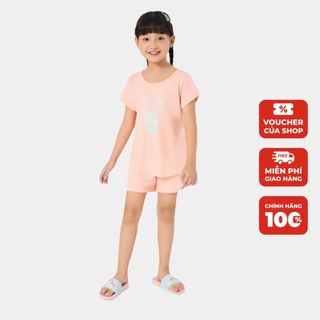 Bộ quần áo bé gái CANIFA 100% cotton áo cộc tay quần short cho bé 2 tuổi đến 14 tuổi - 1LS22S002 ,sỉ liên hệ Top1Kids