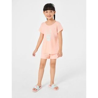 Bộ quần áo bé gái CANIFA 100% cotton áo cộc tay quần short cho bé 2 tuổi đến 14 tuổi - 1LS22S002 ,sỉ liên hệ Top1Kids