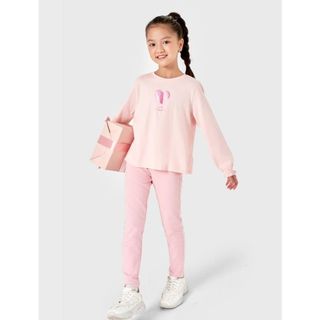 Quần leggings bé gái CANIFA chất liệu cotton spandex, cạp chun, lé dọc sườn bằng vải phối 1BL22W002 ,sỉ liên hệ Top1Kids
