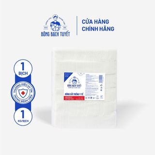 (alo giá tốt) 1 thùng bông cắt miếng bông bạch tuyết 5x5cm (10 gói 1kg)