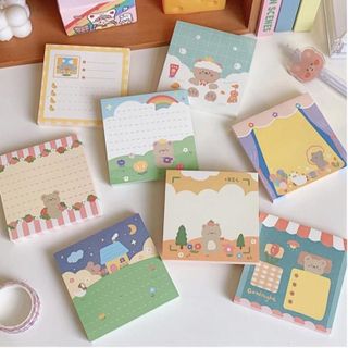 giấy note viết ghi chú, todo list hình gấu chủ đề hoạt hình cute dễ thương