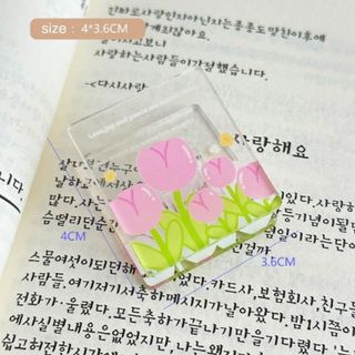 kẹp giấy tài liệu hoa tulip cute dễ thương decor