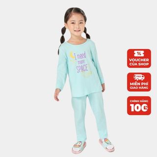 Bộ quần áo bé gái CANIFA dài tay 100% cotton cho mùa thu đông in hình dễ thương - 1LS21W020 ,sỉ liên hệ Top1Kids
