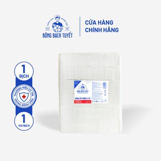 (alo giá tốt) 1 thùng bông cắt miếng bông bạch tuyết 7x7cm (20 gói 500g)