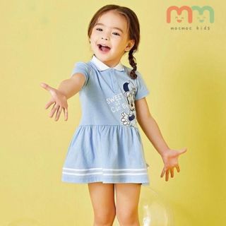 Đầm babydoll bé gái thiết kế tay phồng cao cấp mềm mịn mát,11-25kg, Top1Kids_211032_sg2 giá sỉ