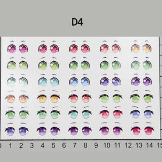 decal nuớc hình dán mắt chibi làm figure