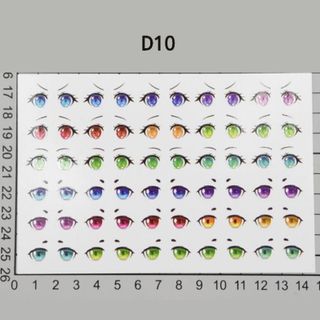 decal nuớc hình dán mắt chibi làm figure