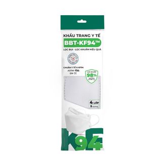 1 thùng khẩu trang kf94 trắng (80 gói, gói 10 cái)
