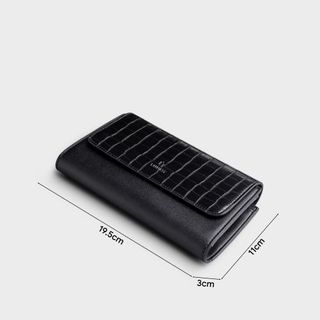 Ví da nữ cầm tay nắp gập phối màu basic YUUMY Seasand YV86
