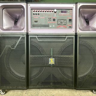 Loa kéo bình khủng long 4 Tấc Đôi ngang 2 Bass 40 2 treble loa kéo di động hát karaoke Bluetooth bảo hành 12 tháng -tặng kèm 2 mic không dây kim loại cao cấp