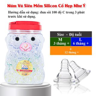 Núm Vú Siêu Mềm Silicon Cổ Hẹp Như Ý