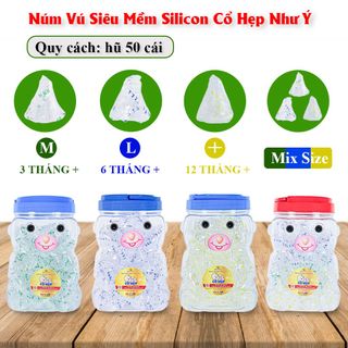 Núm Vú Siêu Mềm Silicon Cổ Hẹp Như Ý