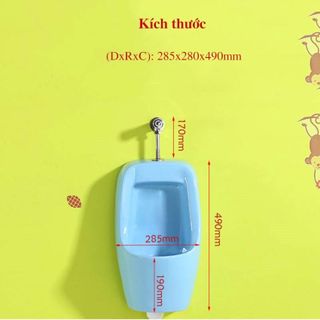 Bồn tiểu treo tường dành cho trẻ em, có nhiều màu sắc sinh động
