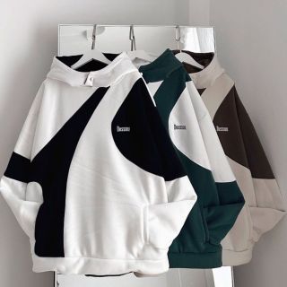 Áo hoodie DESSY nỉ bông dày dặn nút bấm phối màu phối form rộng unisex nam nữ. giá sỉ - giá bán buôn