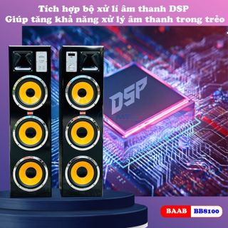 Loa Karaoke BB8100 - Dàn Loa Khủng Long Công Suất 300W, Âm Thanh Tuyệt Đỉnh, Công Nghệ Xử Lí Âm Thanh Trong Trẻo, Bảo Hành 12 Tháng, Tặng Kèm Micro Không Dây Cao Cấp.
