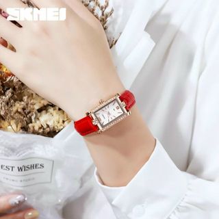 Đồng hồ Nữ SKMEI 1690 hiển thị giờ theo kim dây đeo bằng da