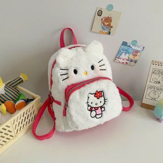 Balo gấu bông lông xù cao cấp-Balo gấu bông kitty