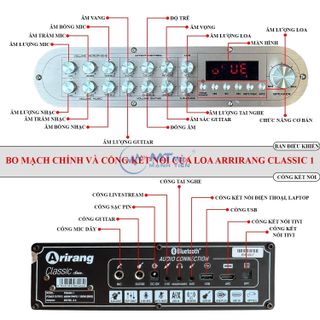 Loa xách tay Arirang Classic 1 - 3 Loa 3 Đường Tiếng, Đỉnh Cao Âm Thanh Thế Hệ Mới, Tặng Kèm 2 Micro Cao Cấp Nâng Giọng, Bảo Hành Lên Đến 12 Tháng.