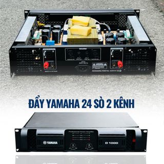 Cục Đẩy Sông Suất 24 Sò YAMAHA D1000 – Main Công Suất 2 Kênh Và 8 Tụ Đánh Được Loa 3 Tấc