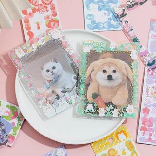 hình dán sticker mèo thỏ bling cute dễ thương làm DIY, decor toploader
