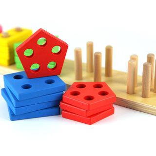 Bộ đồ chơi thả khối gỗ hình vuông cho bé