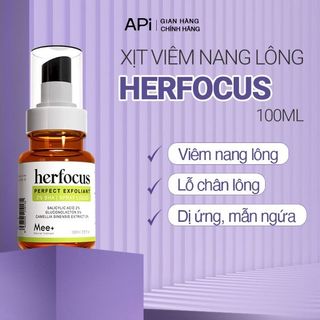 Viêm nang lông, viêm lỗ chân lông HERFOCUS - Xịt viêm nang lông 2% BHA 100ml Mee Natural