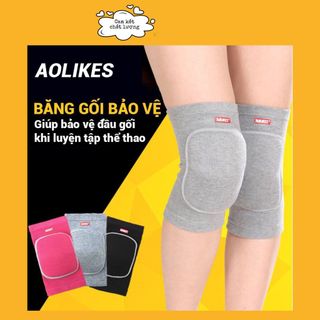 SP071-Băng bảo vệ đầu gối khuỷu tay thể thao bó gối tập gym yoga Aolikes hỗ trợ khớp gối dây chằng thấm hút mồ hôi