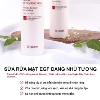 Dr.HEDISON EGF Moist Cleansing Milk – Sữa rửa mặt tẩy trang dạng nhũ tương