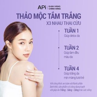 Tắm trắng x3 nhau thai cừu, dưỡng trắng da body thảo mộc Mee Natural White Herbal Bath 180g