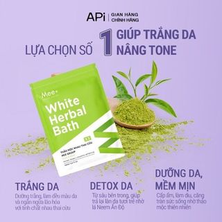 Tắm trắng x3 nhau thai cừu, dưỡng trắng da body thảo mộc Mee Natural White Herbal Bath 180g