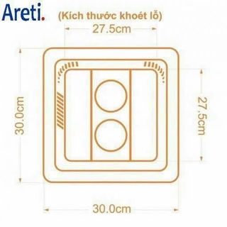 Đèn sưởi âm trần 2bóng.