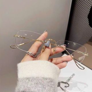 K127 Gọng Kính Nam Nữ ,Kính Giả Cận Không Viền Gọng Khoan Siêu Hot