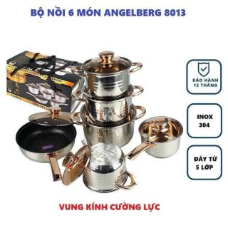 BỘ NỒI ANGELBERG Đức 6 món EB-8013 giá sỉ