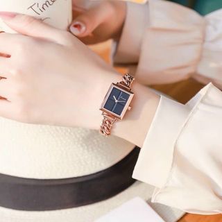 Đồng Hồ Dành Cho Nữ Kimio 6412 Dây Vàng Mặt Chữ Nhật Nhỏ