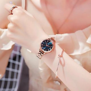 Đồng Hồ Nữ KIMIO 6379 Vàng Dây Kim Loại